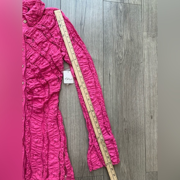 NWT Free People Shayla Mini Lace Dress In Pink Size Medium - Picture 5 of 12